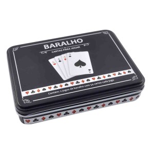 JOGO DE BARALHO NA LATA 02 JOGOS DE 54 CARTAS PLÁSTICAS - IM42030-AZMA