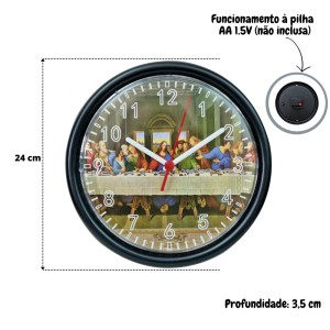 RELÓGIO DE PAREDE POLIESTIRENO 24CM - 403-B