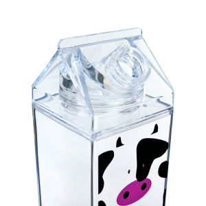 GARRAFA DE PLÁSTICO CAIXA DE LEITE ESTAMPADA 500ML - 4167-D