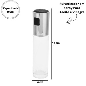 PULVERIZADOR EM SPRAY PARA AZEITE E VINAGRE 100 ML - 4688-PTA