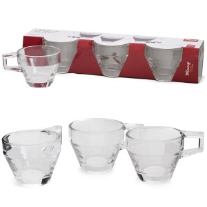 JOGO DE XÍCARA DE CAFÉ VIDRO 30ML 3 PEÇAS - VDA05014