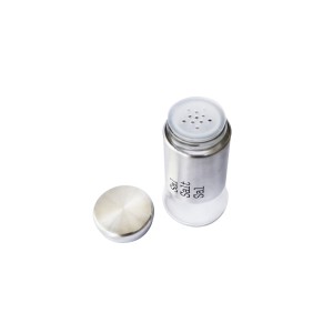 KIT COM 2 PEÇAS DE PORTA TEMPERO SAL E PIMENTA EM INOX - 1684