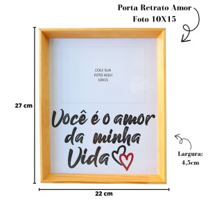 PORTA RETRATO AMOR FOTOS 10 X 15CM ESTAMPAS SORTIDAS - 2032-D