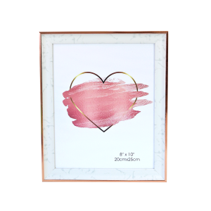 PORTA RETRATO DE PLÁSTICO COM BORDA GOLD ROSE 20X25CM - SXHF5056-GR