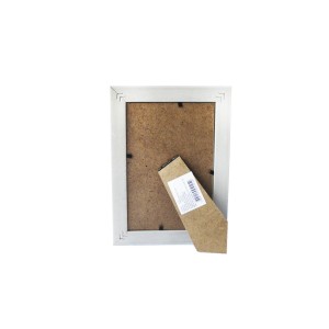 PORTA RETRATO MARMORIZADA COM PÉ GRAVATA DE MADEIRA 10X15CM - 4125-GR