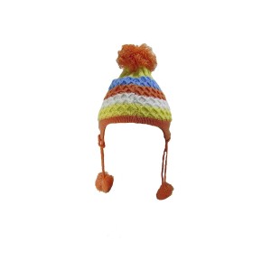 TOUCA INFANTIL COM POMPOM DE MALHA COLOR COM FORRO INTERNO - BF2420-LJ