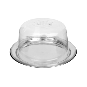 QUEIJEIRA DE INOX COM TAMPA DE PLÁSTICO 21CM - 1109