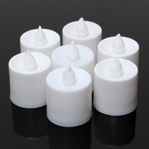 VELA DECORATIVA DE LED COM LUZ AMARELA BOX COM 24PÇS - 3016