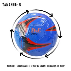 BOLA DE FUTEBOL DE PVC PARA CAMPO (TAMANHO 05) - BFC6622-AZ
