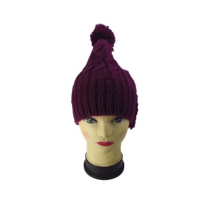 TOUCA DE MALHA COM POMPOM  ADULTO - BF2424-RX