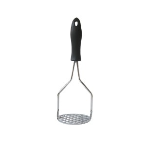 AMASSADOR DE BATATA E LEGUMES DE METAL COM CABO DE PLÁSTICO 25CM - CZ1931