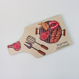 TÁBUA DE CORTE DE VIDRO TEMPERADO DECORADOS 34,5X18,5CM - CZ35X19-C