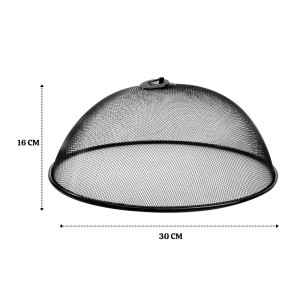 TELA PROTETORA DE ALIMENTOS EM METAL COM ALÇA NO TOPO 30CM - CZ19285-PT