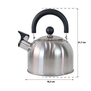 CHALEIRA COM APITO EM INOX  2L - IXB02012