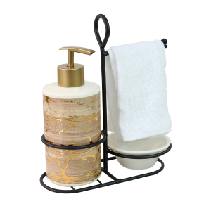 JOGO PARA BANHEIRO DE PORCELANA BRANCO 3 PÇS -1350-DOU