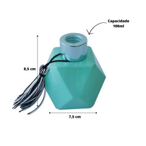 FRASCO DIFUSOR DE VIDRO COM PENDENTE DECORATIVO 100ML - HD02006-TI