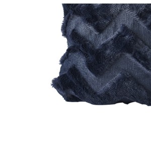 CAPA DE ALMOFADA COM DETALHES GEOMÉTRICOS E PELAGEM CURTA 40X40CM -2867-AZMA