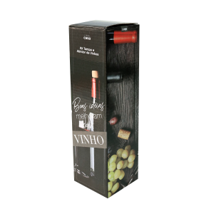 KIT ABRIDOR DE VINHOS ESTILO GARRAFA C/ 3 PEÇAS - 96755