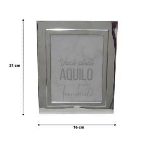 PORTA RETRATO PÉ GRAVATA DE METAL 10X15CM - 98534