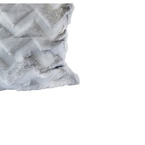 CAPA DE ALMOFADA COM DETALHES GEOMÉTRICOS E PELAGEM CURTA 40X40CM -2867-CZ