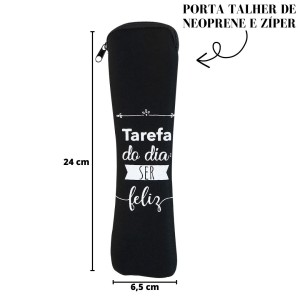 PORTA TALHER COM CAPA NEOPRENE E ZÍPER 24X6,5CM - FGC2467F-PT