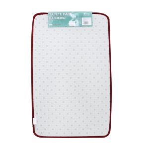 JOGO DE TAPETE PARA BANHEIRO DE POLIÉSTER ANTIDERRAPANTE 50X80CM 03 PCS - CT3029-MR