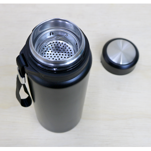 GARRAFA ISOTÉRMICA AÇO INOX COM INFUSOR E ALÇA 650ML - LC1709-PT