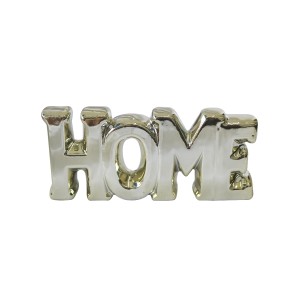 ENFEITE DECORATIVO DE CERÂMICA COM A FRASE HOME 18.3X7.8X2.9CM - HD52949-DOU