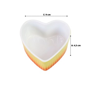 TIGELA DE CERÂMICA FORMATO CORAÇÃO 100ML - 2111510-AMLJ