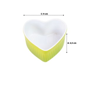 TIGELA DE CERÂMICA FORMATO CORAÇÃO 100ML - 2111510-VD