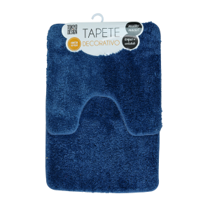 JOGO DE TAPETES PARA BANHEIRO 2 PÇS 40X60CM - TAPBA16-AZ