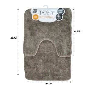 JOGO DE TAPETES PARA BANHEIRO 2 PÇS 40X60CM - TAPBA16-MR