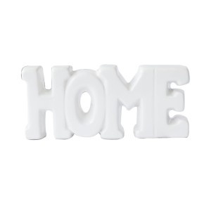 ENFEITE DECORATIVO DE CERÂMICA COM A FRASE HOME - HD80720-BR