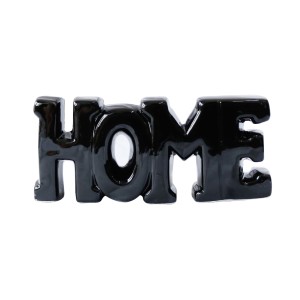 ENFEITE DECORATIVO DE CERÂMICA COM A FRASE HOME - HD80720-PT