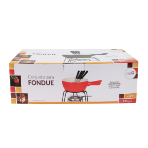 JOGO DE FONDUE DE CERÂMICA COM 8 PEÇAS 700ML - CA12362-VM