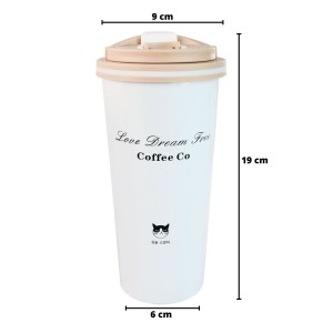 COPO TÉRMICO DE AÇO INOXIDÁVEL COM TAMPA 500ML - YT2291-BR