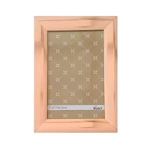 PORTA RETRATO PÉ GRAVATA DE PLÁSTICO GOLD ROSE 10X15CM  - 3325