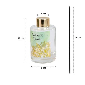 FRASCO PARA DIFUSOR DE VIDRO COM VARETAS 130ML - DIF05-A