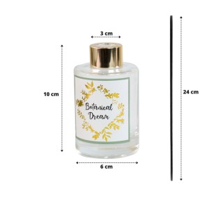 FRASCO PARA DIFUSOR DE VIDRO COM VARETAS 130ML - DIF05-B