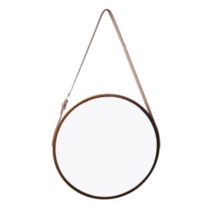 ESPELHO COM ALÇA EM COURO SINTÉTICO E AJUSTE NA LATERAL 45 CM- 3077-GR