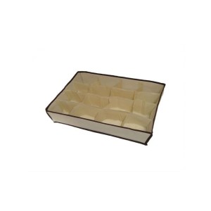 ORGANIZADOR DE GAVETAS PARA LINGERIE 16 ESPAÇOS TNT 36X28X10CM - 5582