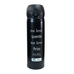 GARRAFA ISOTÉRMICA AÇO INOX TRAVA VACUUM CUP 380ML - GDR0302-C