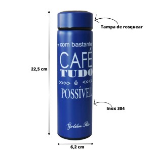 GARRAFA ISOTÉRMICA COM INFUSOR FOSCA 470ML - GDR0299-A3
