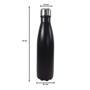 GARRAFA ISOTÉRMICA DE INOX PINTURA COM BRILHO 500ML - GDR0300-PT