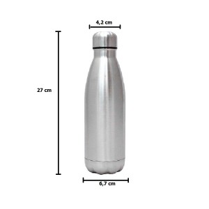 GARRAFA ISOTÉRMICA DE INOX PINTURA COM BRILHO 500ML - GDR0300-PTA