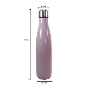 GARRAFA ISOTÉRMICA DE INOX PINTURA COM BRILHO 500ML - GDR0300-RS
