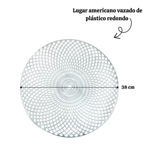 LUGAR AMERICANO VAZADO DE PLÁSTICO REDONDO 38CM - N66400-PTA