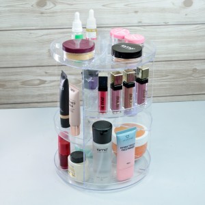 ORGANIZADOR DE PLÁSTICO PARA COSMETICOS E ACESSORIOS GIRATORIO 360º -  A854
