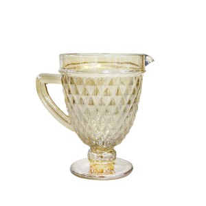 JARRA DE VIDRO EM ALTO RELEVO ÂMBAR 1 LITRO - BF3872