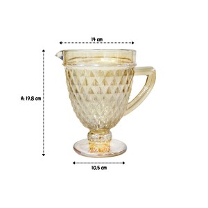 JARRA DE VIDRO EM ALTO RELEVO ÂMBAR 1 LITRO - BF3872